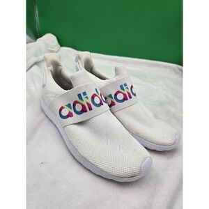Women's Adidas White/multi-color Banner Slip on Running Shoes Size 11 No Laces